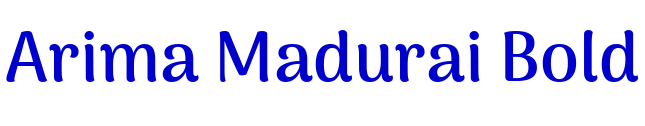 Arima Madurai Bold font
